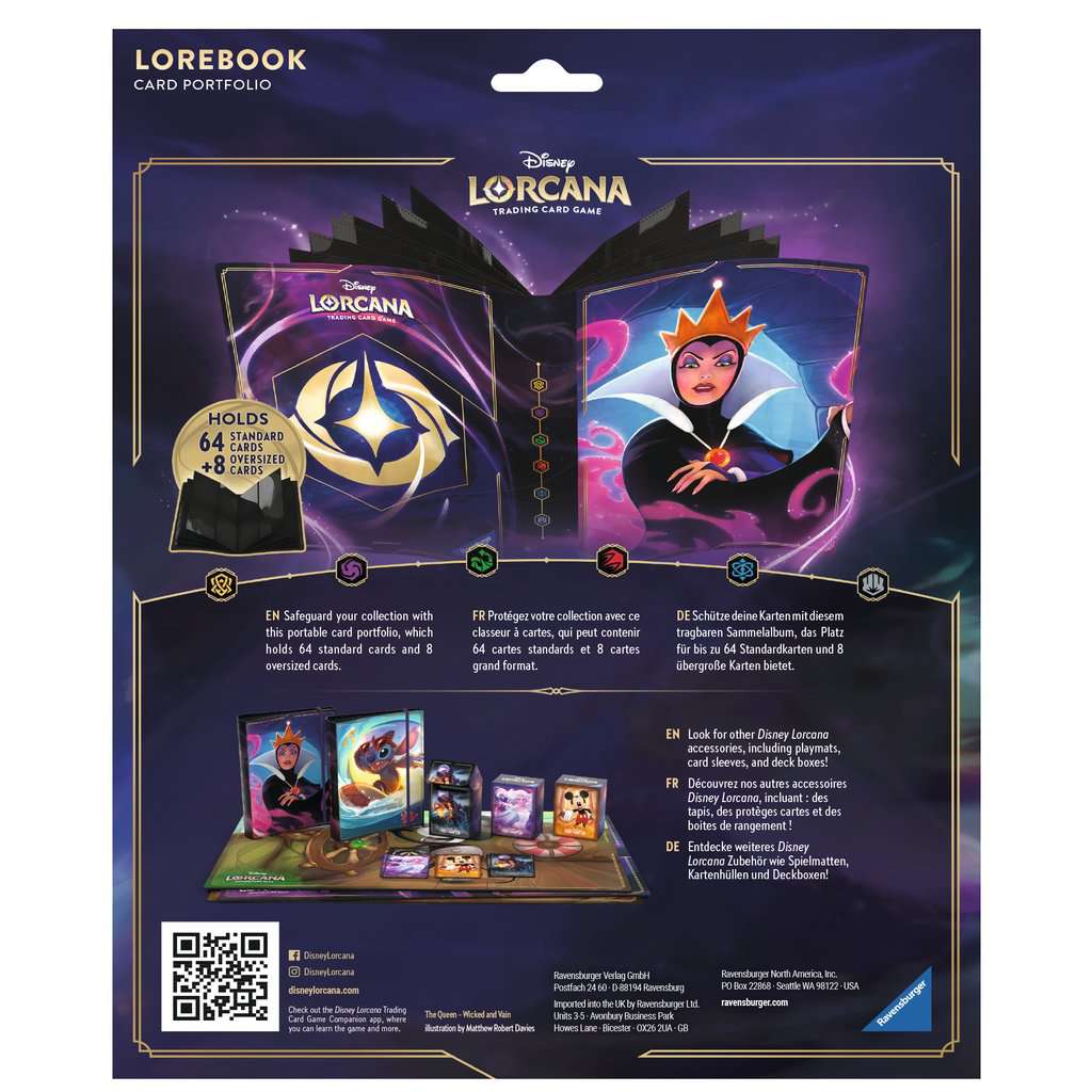 lorcana lorebook card portfolio The First Chapter Lorebook Card Portfolio (The Queen
