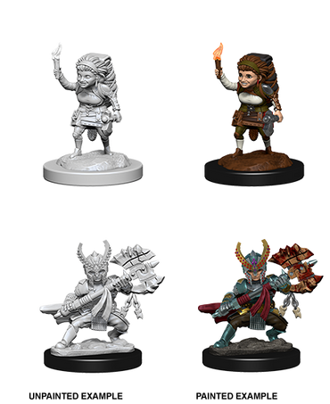 D&D NMM W06 Halfling Fighter Female unpainted miniatures
