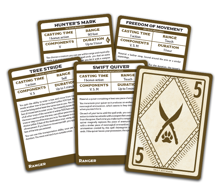 Dungeons & Dragons Spellbook Cards: Ranger