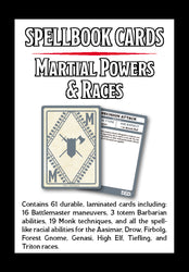 Dungeons & Dragons Spellbook Cards: Martial Powers & Races