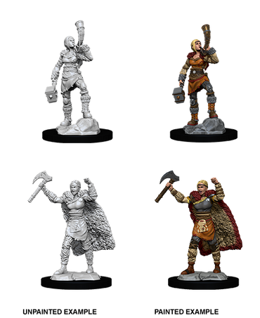 D&D NMM W12 Human Barbarian unpainted miniature