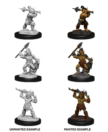 D&D NMM W12 Goblins & Goblin Boss unpainted miniature