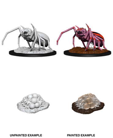 D&D NMM W12 Giant Spider & Egg Clutch unpainted miniatures