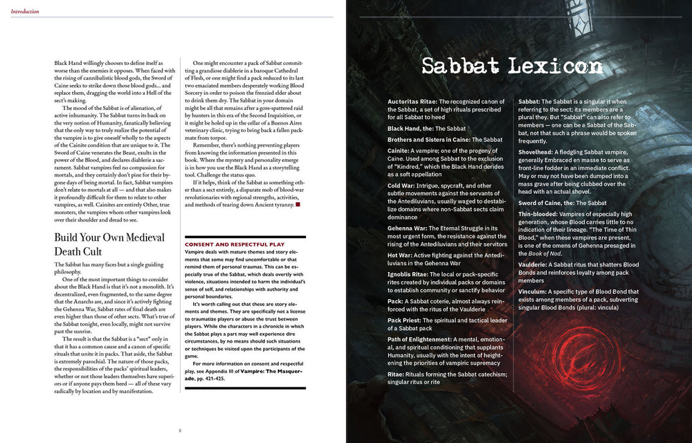 Vampire: The Masquerade 5th Edition RPG Sabbat The Black Hand