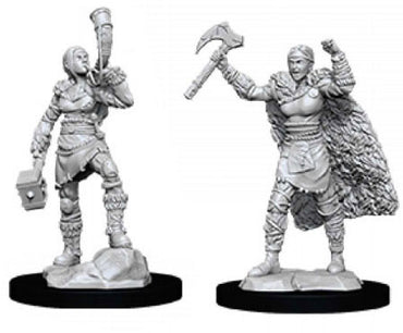 D&D NMM W12 Female Human Barbarian unpainted miniatures
