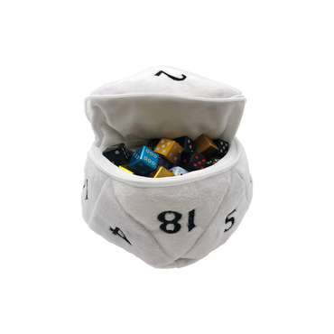 Ultra PRO: Dice Bag - Plush D20 (White)