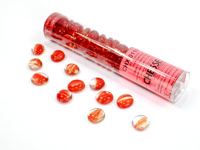 Gaming Stones: Catseye Red Glass Stones Tube