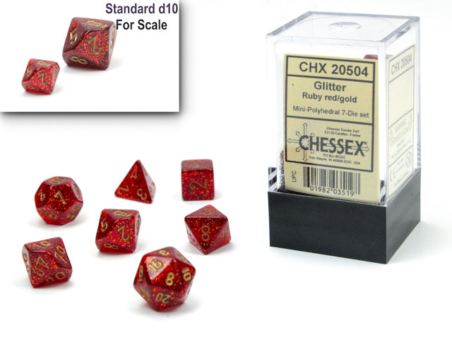 Glitter Mini 7 Die Set Ruby Red/ Gold