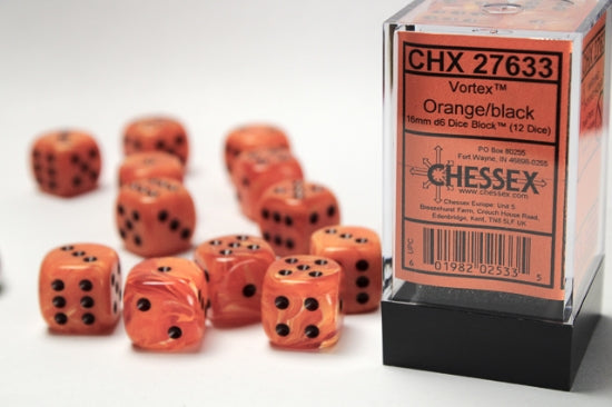 Vortex: 16mm Pip D6 Orange/Black (12)