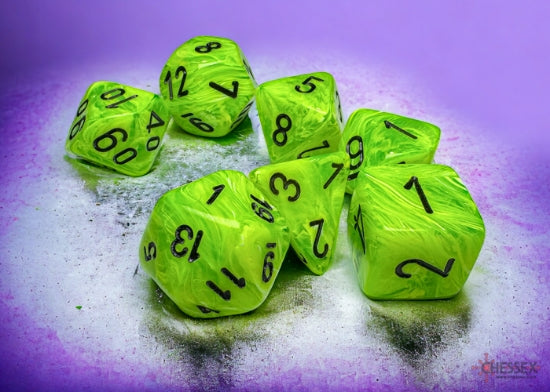 Vortex: Mega-hedral Bright Green/black 7-Die Set