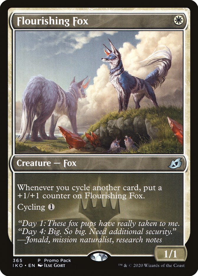 fox mtg cards Magic The Gathering - Arctic Foxes midwife of Gatstaf Flourishing Fox (Promo Pack) [Ikoria: