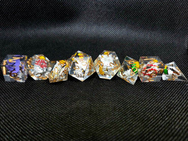 Final Fantasy Good King Moggle Mog XII Hand Painted 7-Die Set (+ Bonus d6)