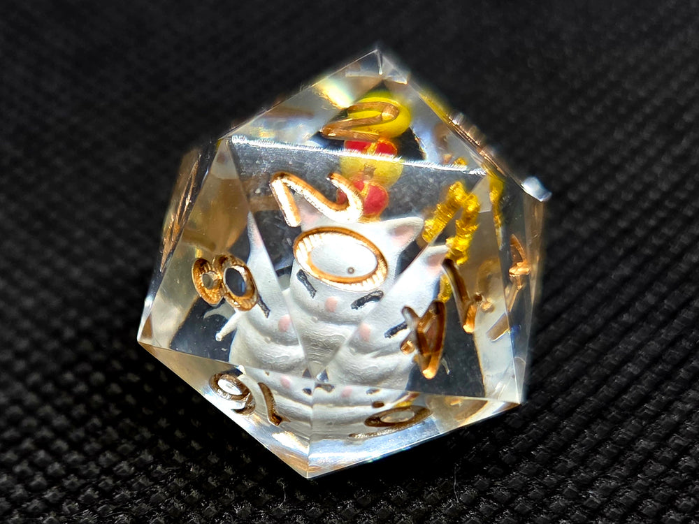 Final Fantasy Good King Moggle Mog XII Hand Painted 7-Die Set (+ Bonus d6)