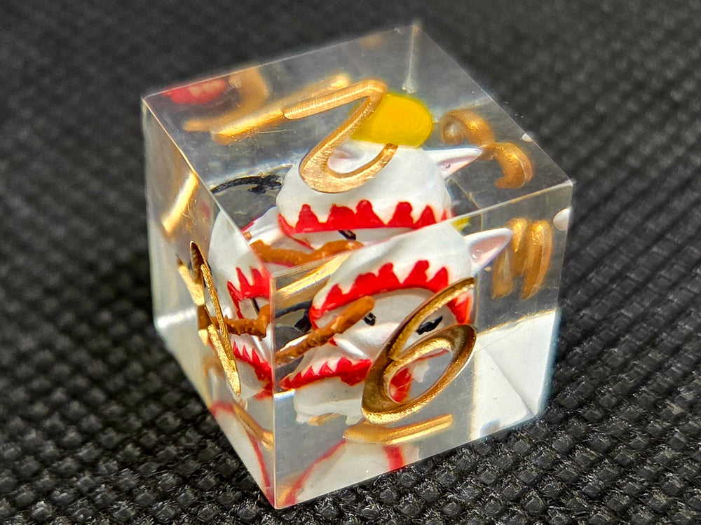 Final Fantasy Good King Moggle Mog XII Hand Painted 7-Die Set (+ Bonus d6)