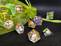 Final Fantasy Good King Moggle Mog XII Hand Painted 7-Die Set (+ Bonus d6)