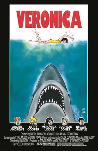 Archies TV Laugh Out #79 Facsimile Edition Cover C Dan Parent Rosario Tito Pena Veronica Movie Poster Foil Variant Limited To 1000 Copies