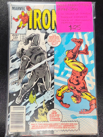 Iron Man #194-200 (1985) Neswsstand