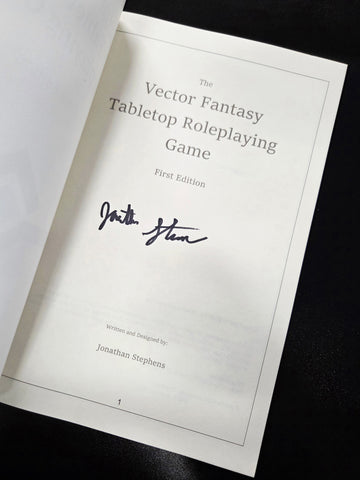 The Vector Fantasy Tabletop Roleplaying Game (SIGNED! FIRST EDITION)