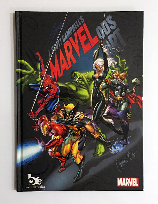 J. Scott Campbell Singed Art book Marvel-ous Art