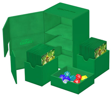 Ultimate Guard Twin Flip'n'Tray Deck Case - 160+ - Green