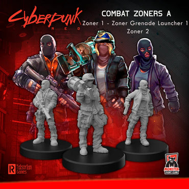 Cyberpunk RED Minis: Combat Zoners A