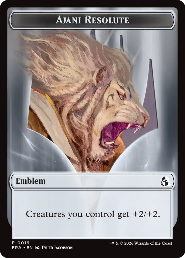 Ajani's Pridemate // Ajani Resolute Double-Sided Token [Reality Fracture Tokens]