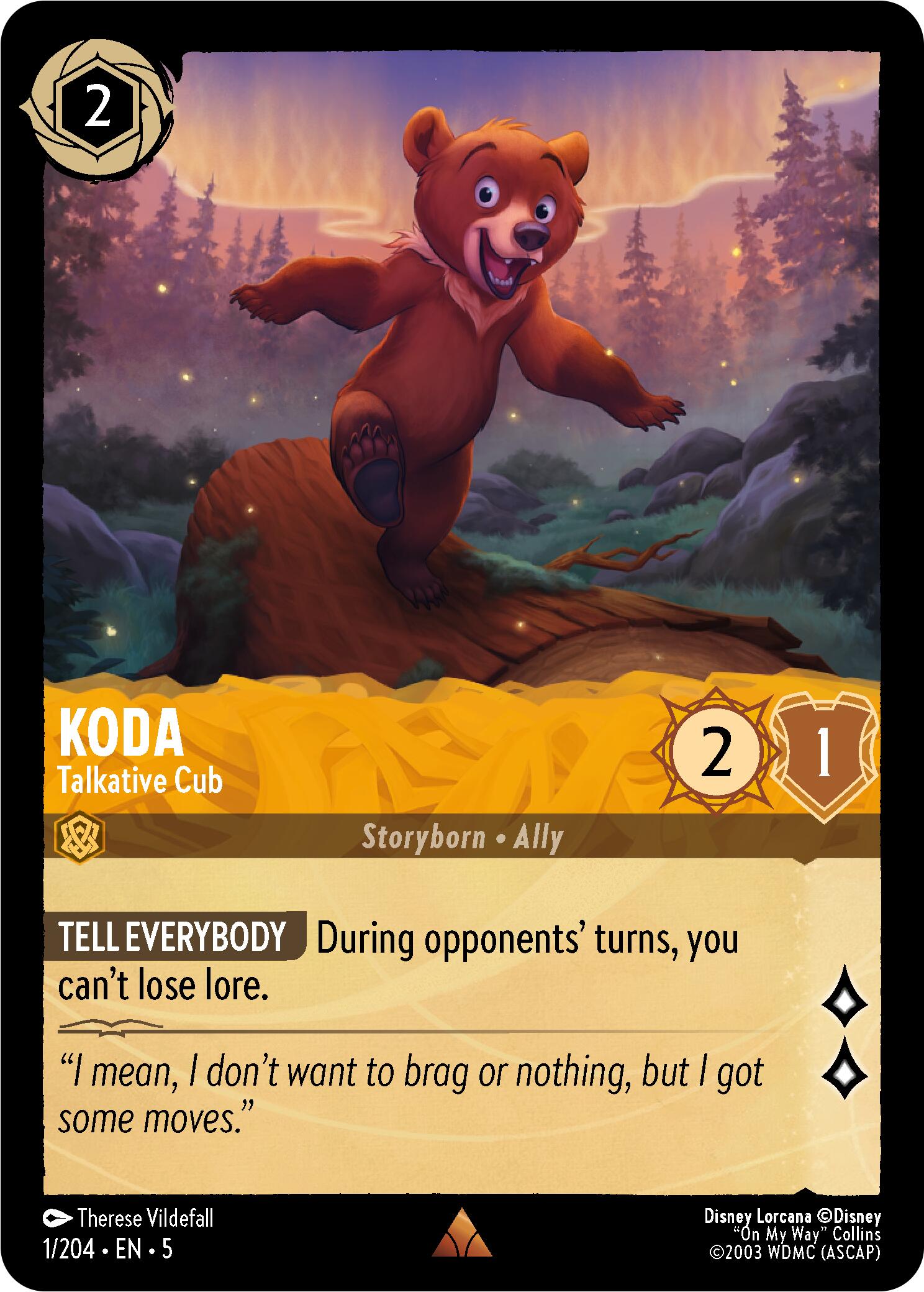 Koda - Talkative Cub (1/204) [Shimmering Skies]