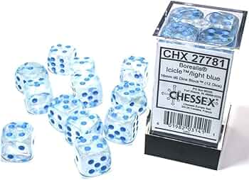 Chessex Borealis 12D6 Icicle/Light Blue 16MM
