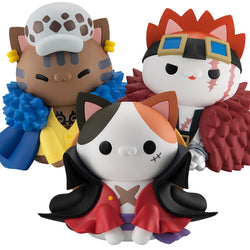 MegaHouse: Nyanto! The Big ONE PIECE Series - Monkey.D.Luffy & Tranfalgar Law & Eustass Kid (with gift)