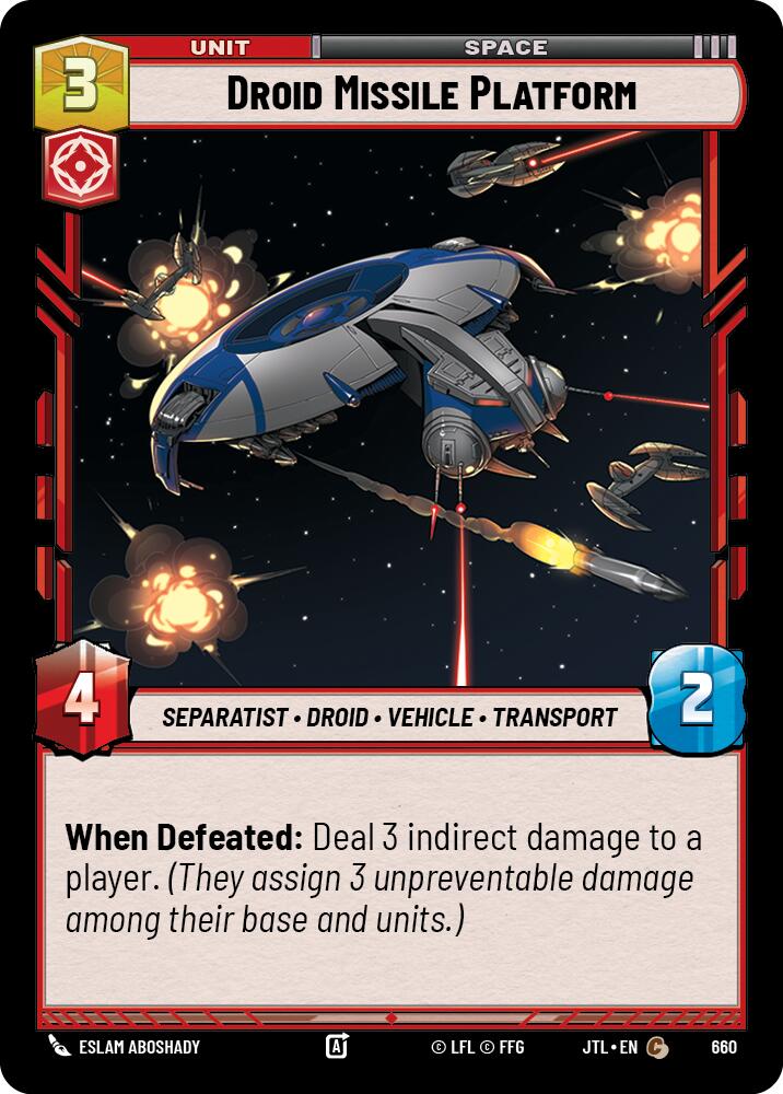 Droid Missile Platform (Foil) (660) [Jump to Lightspeed]