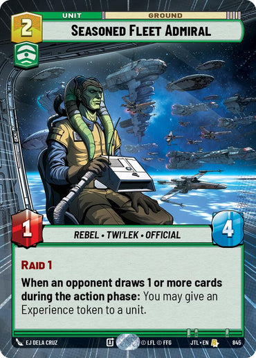Seasoned Fleet Admiral (845) (Hyperspace Foil) (845) [Jump to Lightspeed]