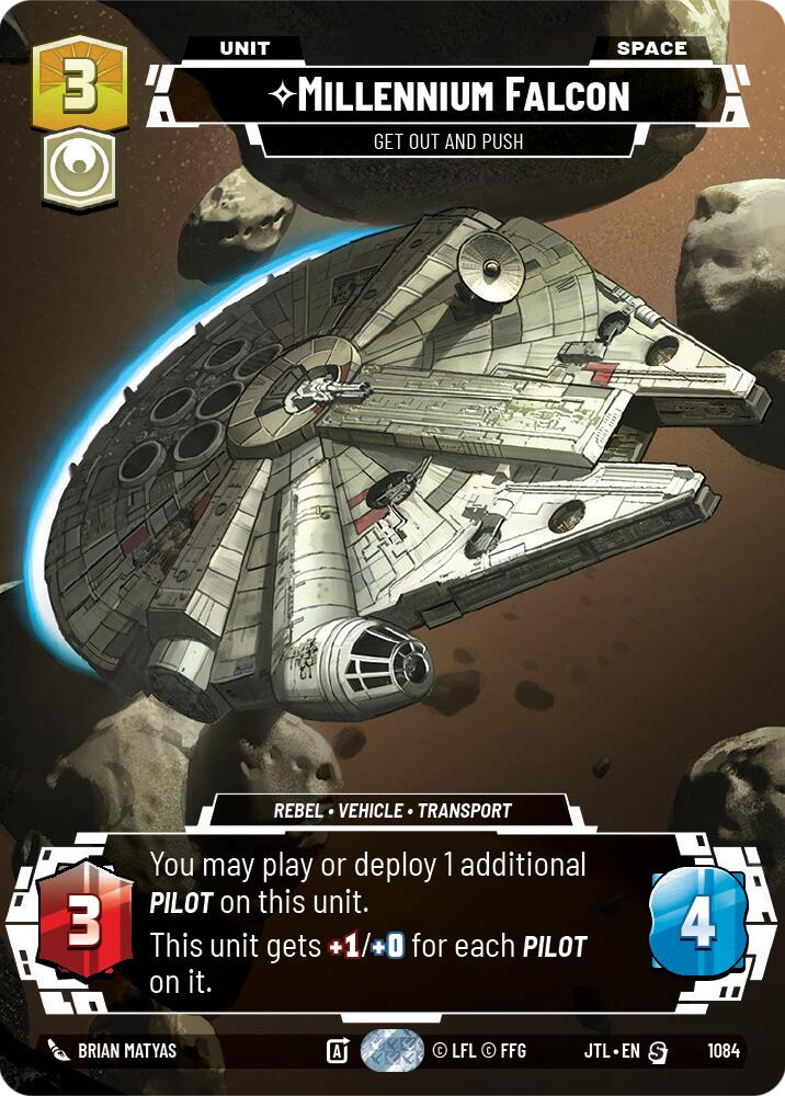 Millennium Falcon - Get Out And Push (Prestige Foil) (1084) [Jump to Lightspeed]