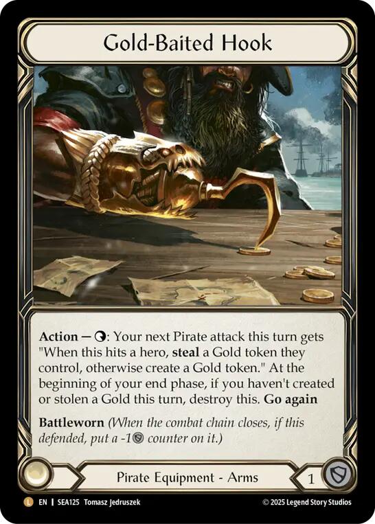 Gold-Baited Hook (Cold Foil) [SEA125] (High Seas)  Cold Foil