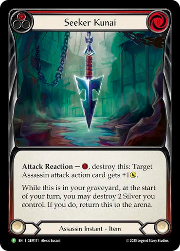 Seeker Kunai (Red) [GEM111] (GEM Pack 4)  Cold Foil