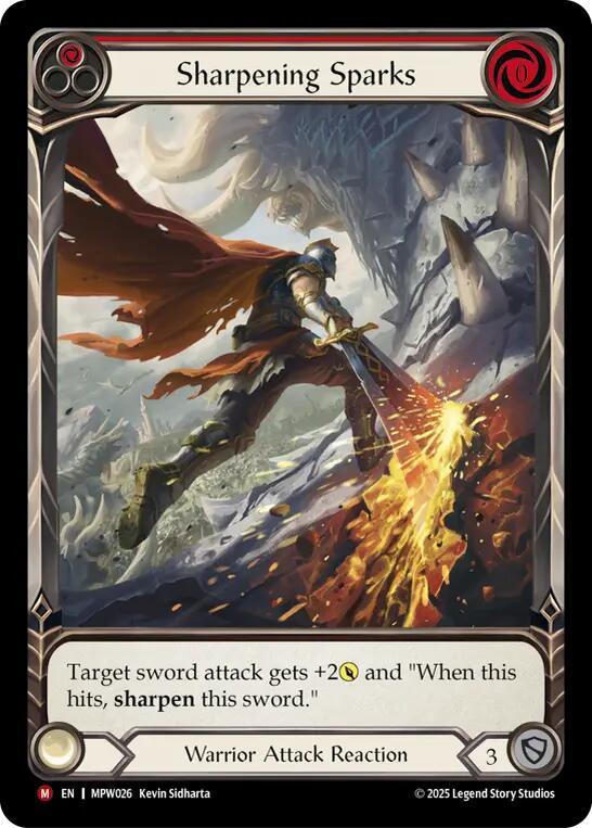 Sharpening Sparks (Red) [MPW026] (Mastery Pack Warrior)  Rainbow Foil
