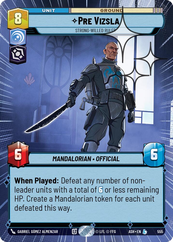 Pre Vizsla - Strong-Willed Ruler (555) (Hyperspace Foil) (555) [Ashes of the Empire]