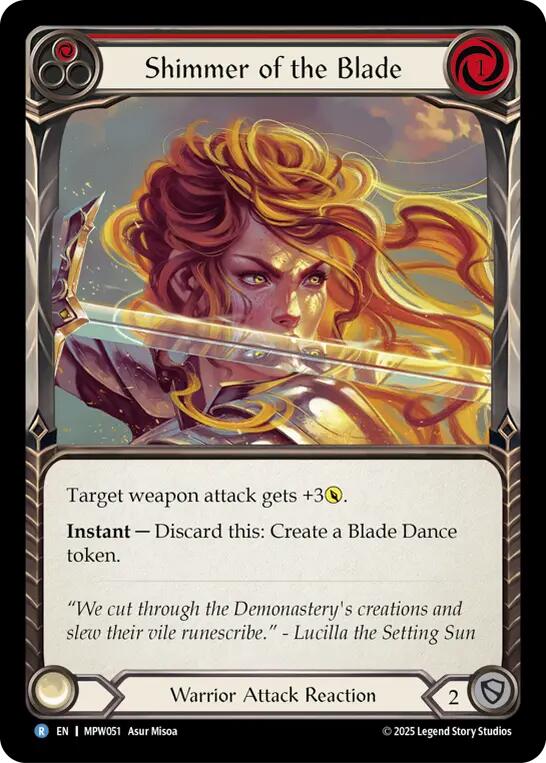 Shimmer of the Blade [MPW051] (Mastery Pack Warrior)  Rainbow Foil
