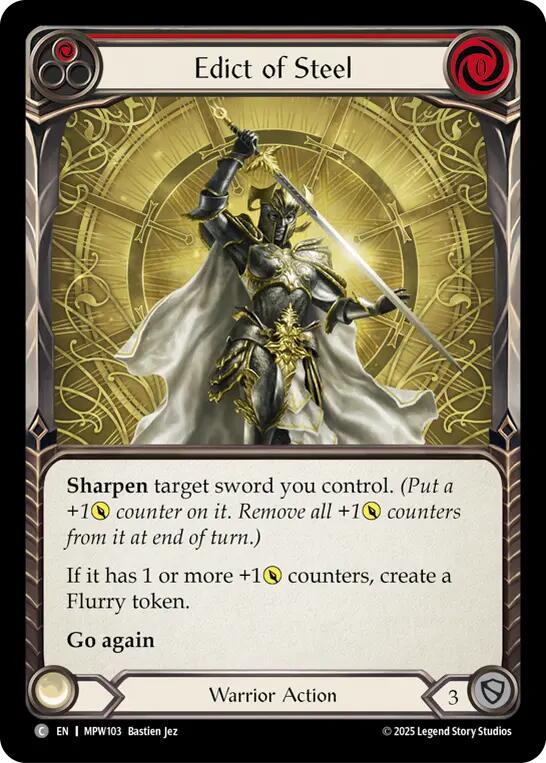 Edict of Steel (Red) [MPW103] (Mastery Pack Warrior)