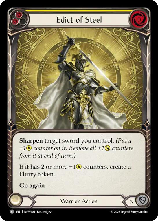 Edict of Steel (Yellow) [MPW104] (Mastery Pack Warrior)