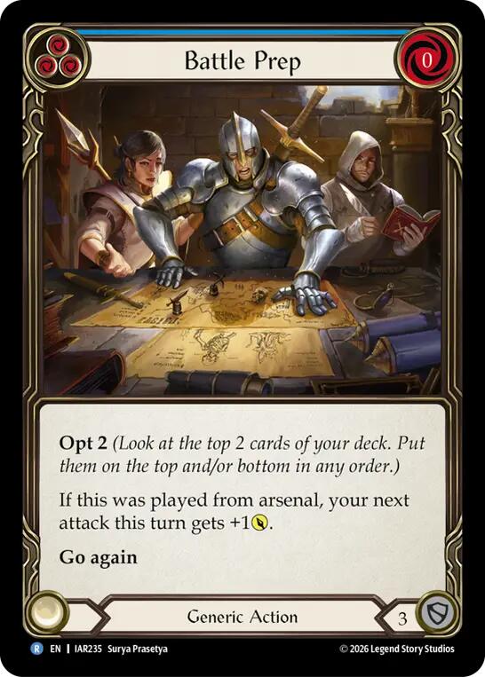 Battle Prep (Blue) [IAR235] (Usurp the Shadow Throne)  Rainbow Foil