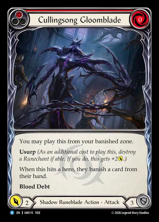 Cullingsong Gloomblade (Red) [IAR115] (Usurp the Shadow Throne)