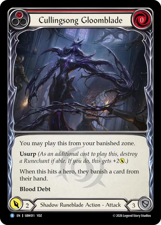 Cullingsong Gloomblade (Red) [SBW011] (Silver Age: Usurp the Shadow Throne)