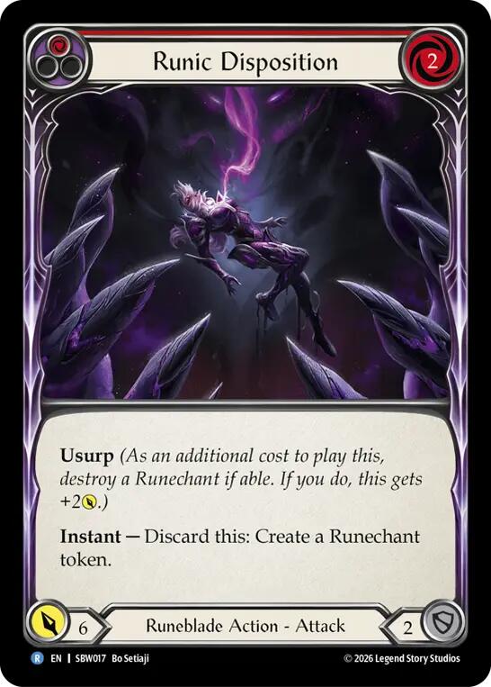 Runic Disposition (Red) [SBW017] (Silver Age: Usurp the Shadow Throne)