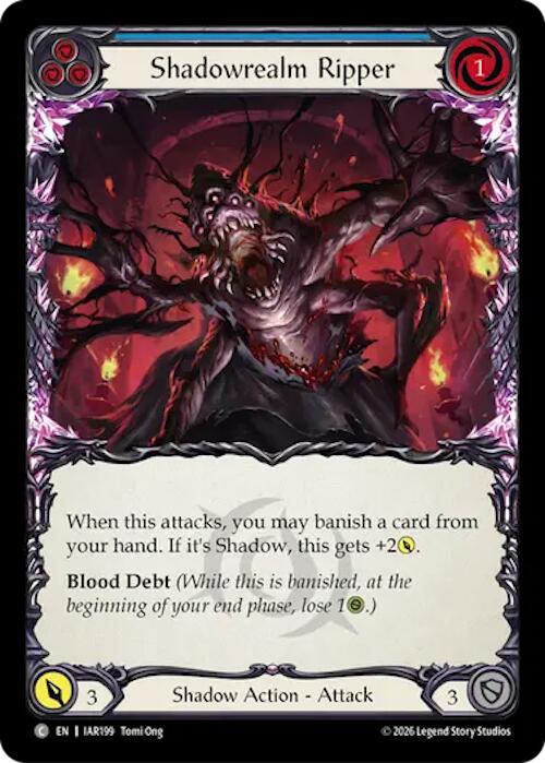 Shadowrealm Ripper (Blue) [IAR199] (Usurp the Shadow Throne)  Rainbow Foil