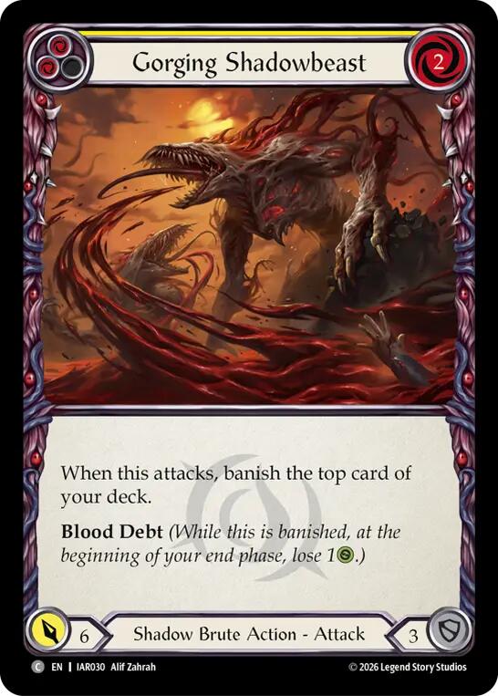 Gorging Shadowbeast (Yellow) [IAR030] (Usurp the Shadow Throne)