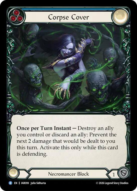 Corpse Cover (Blue) [IAR099] (Usurp the Shadow Throne)  Rainbow Foil