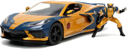 Jada Toys Marvel Wolverine X-Men 1:24 2020 Chevy Corvette Die-Cast Car with 2.75" Wolverine Figure