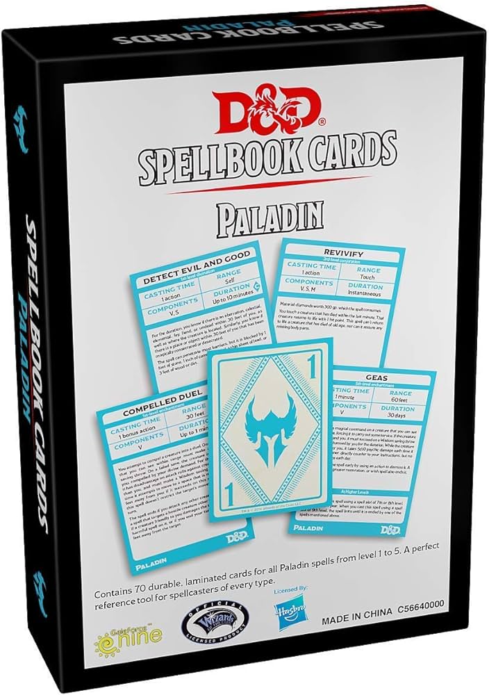 Dungeons & Dragons Spellbook Cards: Paladin