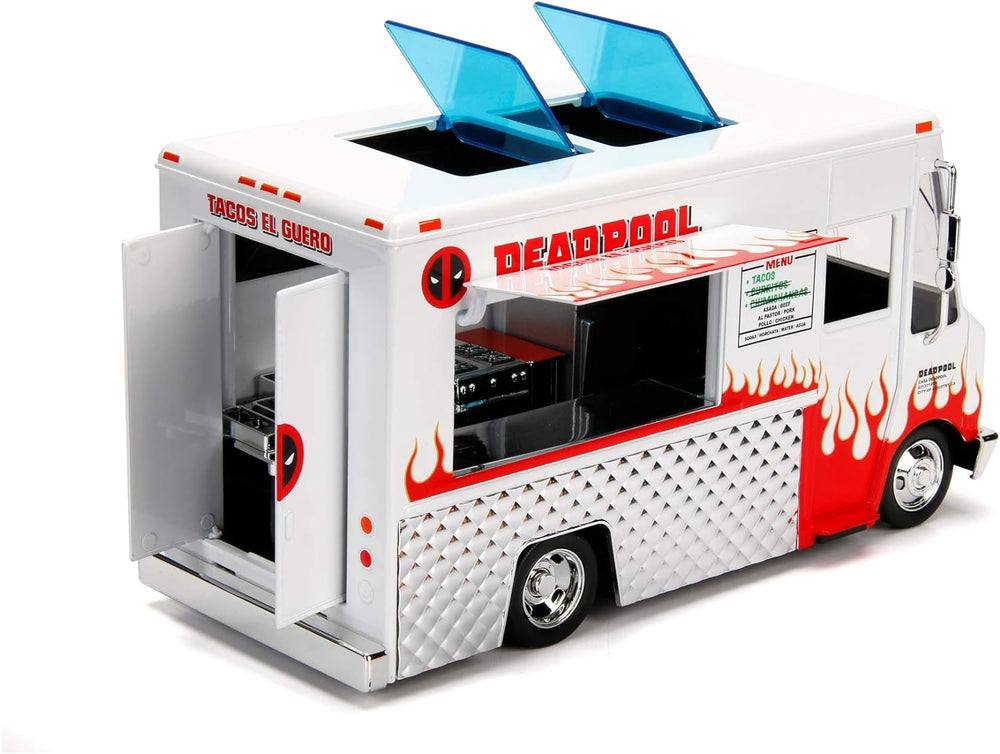 Jada Toys Marvel Deadpool X-Men 1:24 Taco Truck Die-Cast Car with 2.75" Deadpool Figure