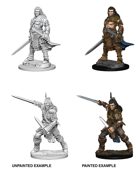 Pathfinder Deep Cuts W01 Human Fighter Male unpainted miniatures